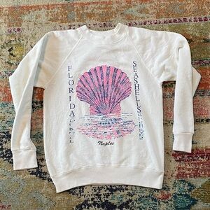 Vintage Naples Florida Travel 1980s Summer Pullover Crewneck Sweatshirt